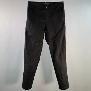 A.P.C. Size 32 Black Corduroy Cotton Elastic Waistband Casual Pants